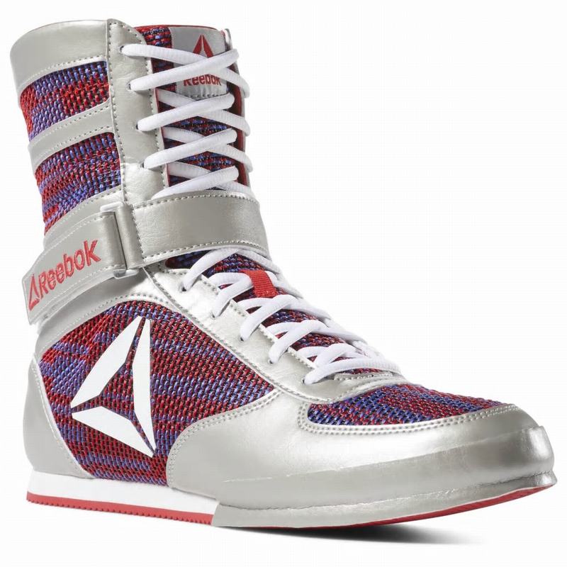 Reebok Boxerske Topanky Panske - Strieborne/Červené/Biele HF9079AH